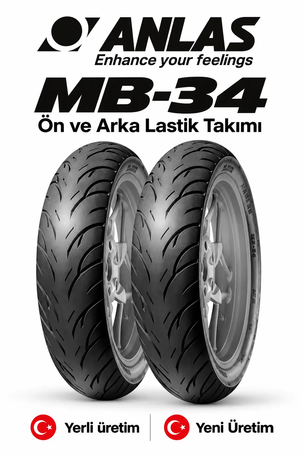 Arora Cappucıno S50 Anlas Mb-34 Ön Ve Arka Lastik Takımı