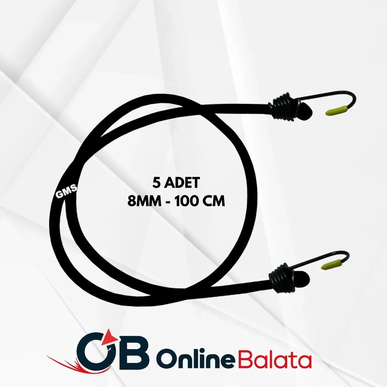 Bagaj Lastiği 8mm Kalınlık 1 Metre Uzunluk Siyah 5 Adet GVS02