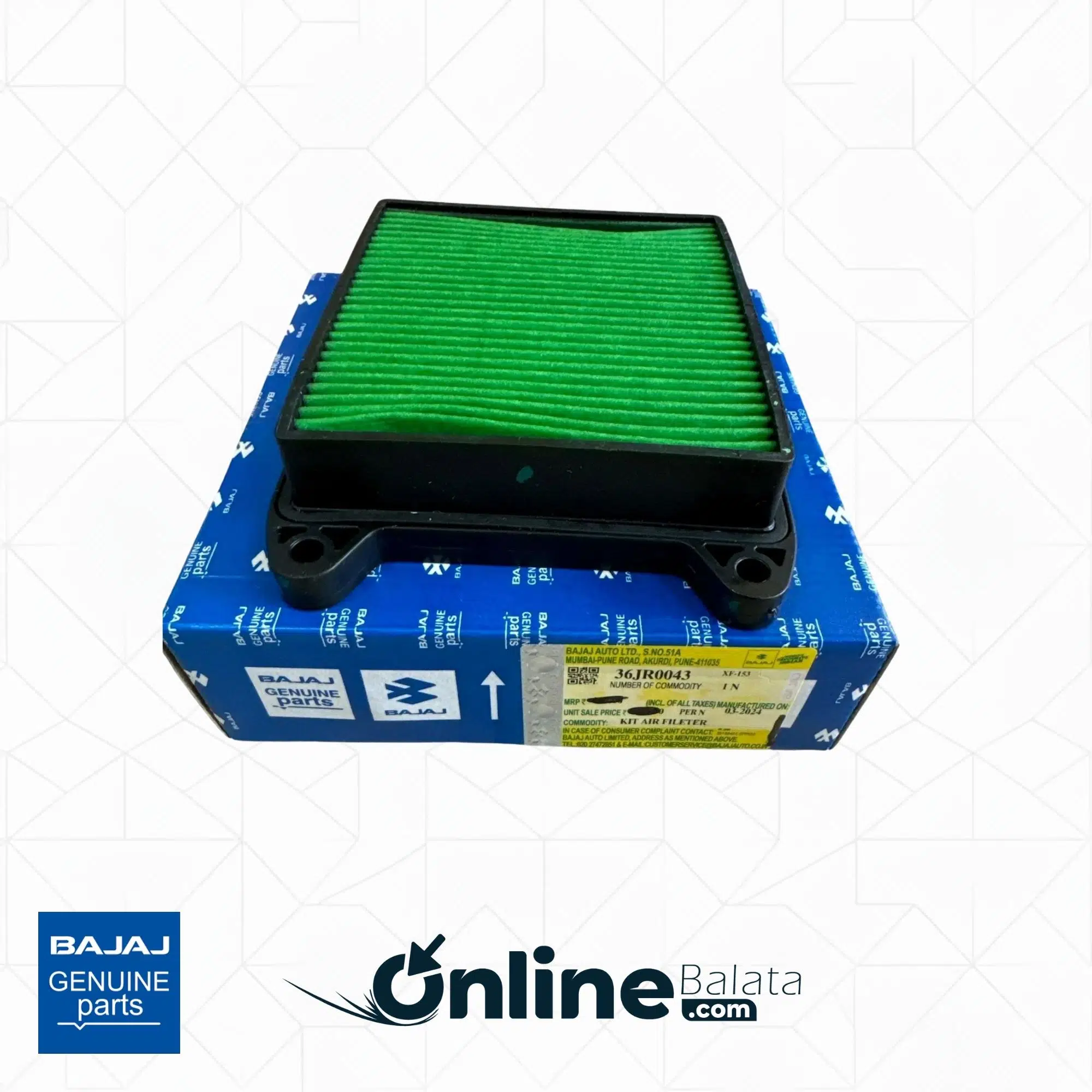 Bajaj Pulsar N250 F250 Hava Filtresi 36JR0043 OBBJ006
