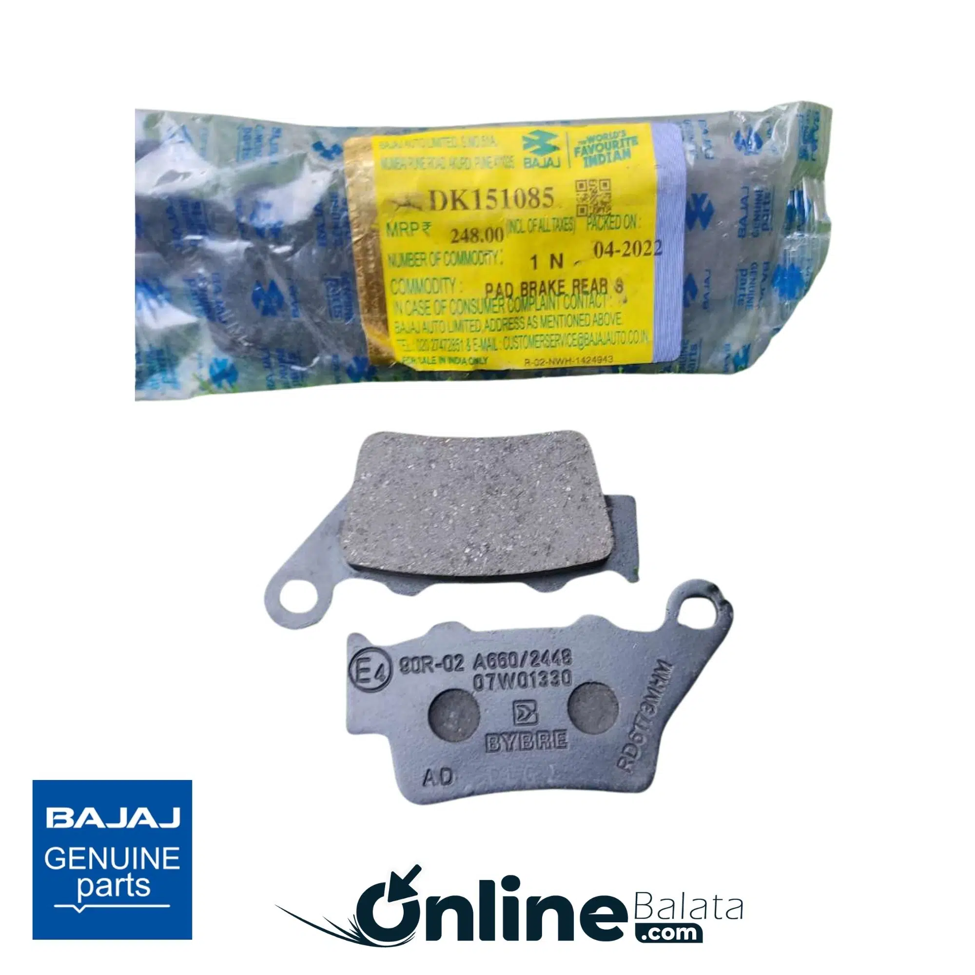 Bajaj Pulsar NS RS 200 Dominar Arka Fren Balatası DK151085 OBBJ029