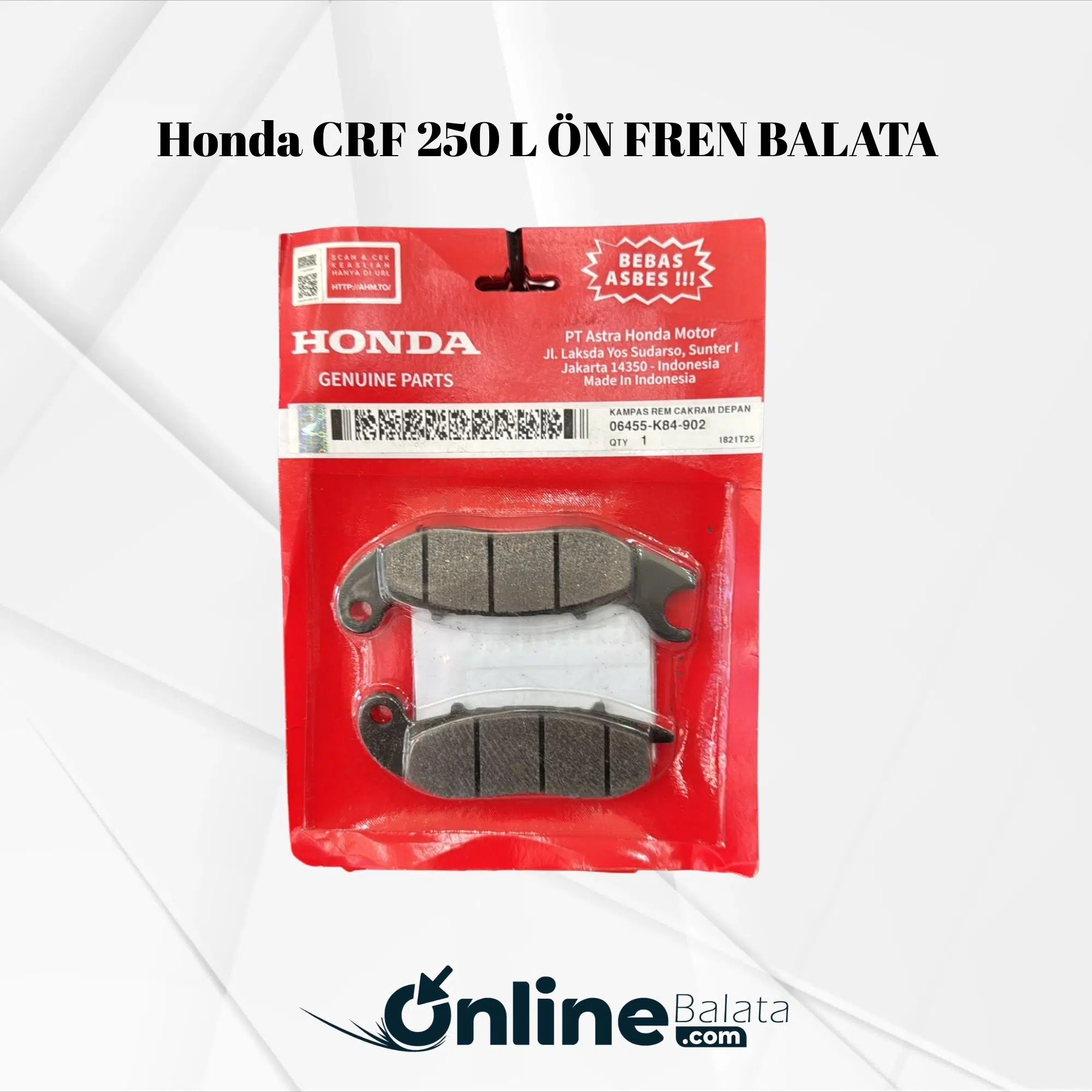 Honda CRF 250 L Ön Fren Balatası Honda Paketli ER007