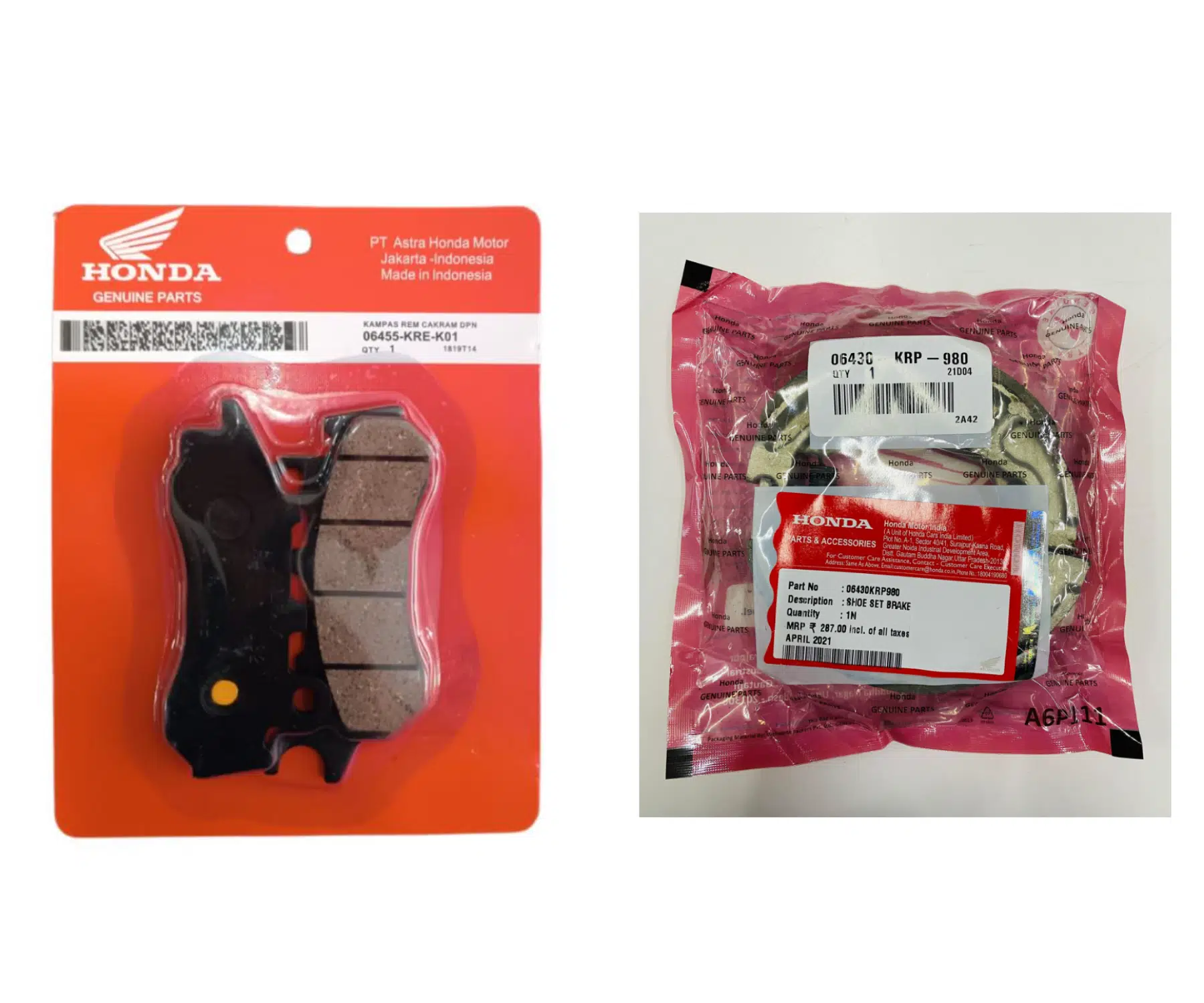 Honda Pcx 125 18-20 Ön Ve Arka Fren Balatası