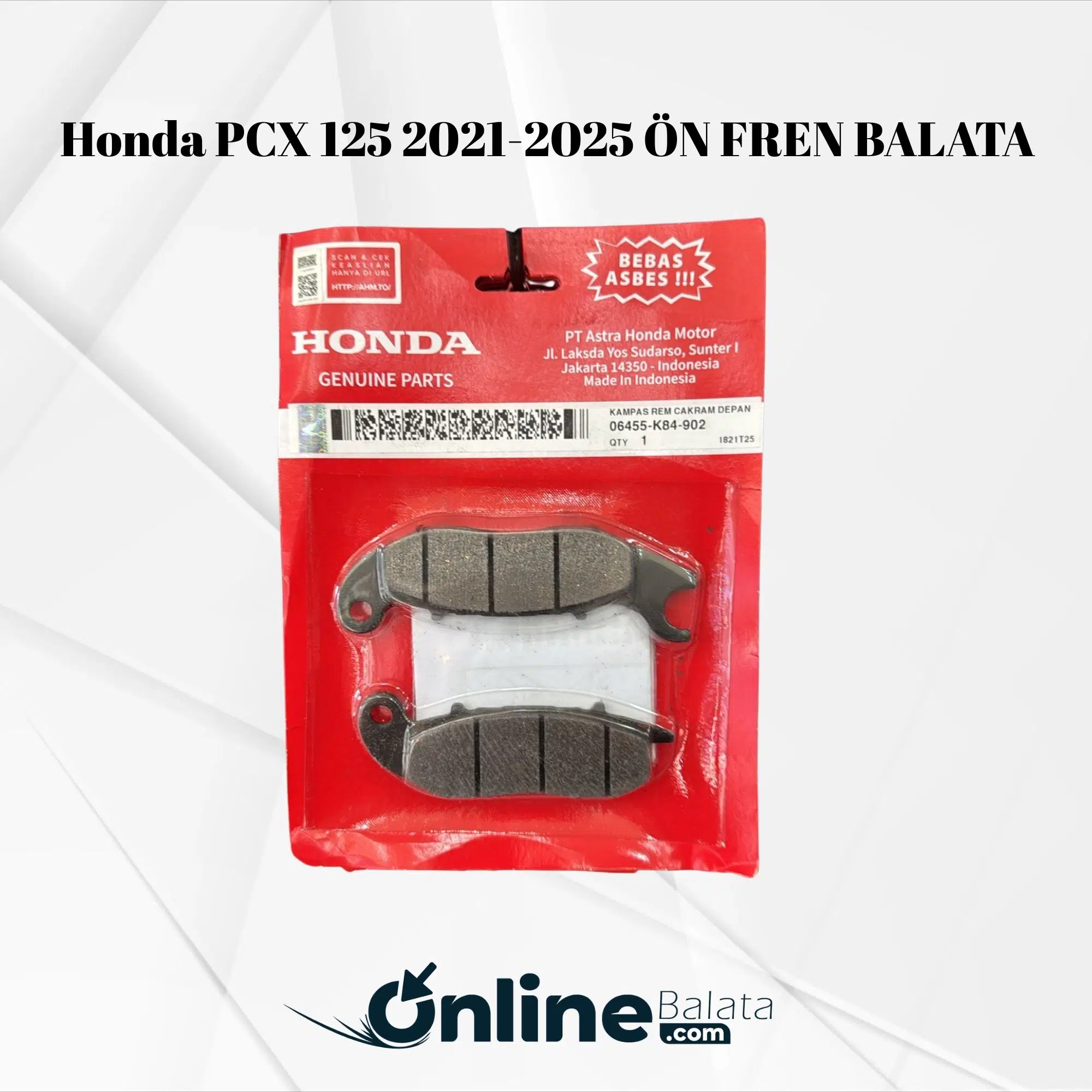 Honda Pcx 2021-2025 Ön Fren Balatası Honda Paketli ER006