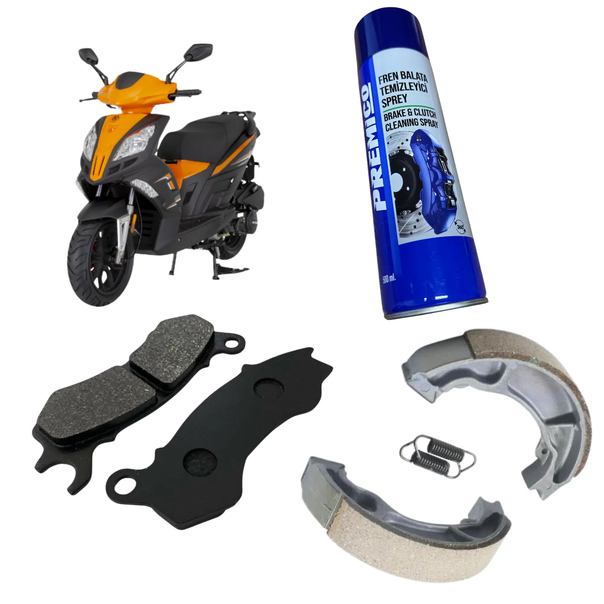 Mondia Mash 125 Ön Arka Fren Balatası Balata Sprey Hediye