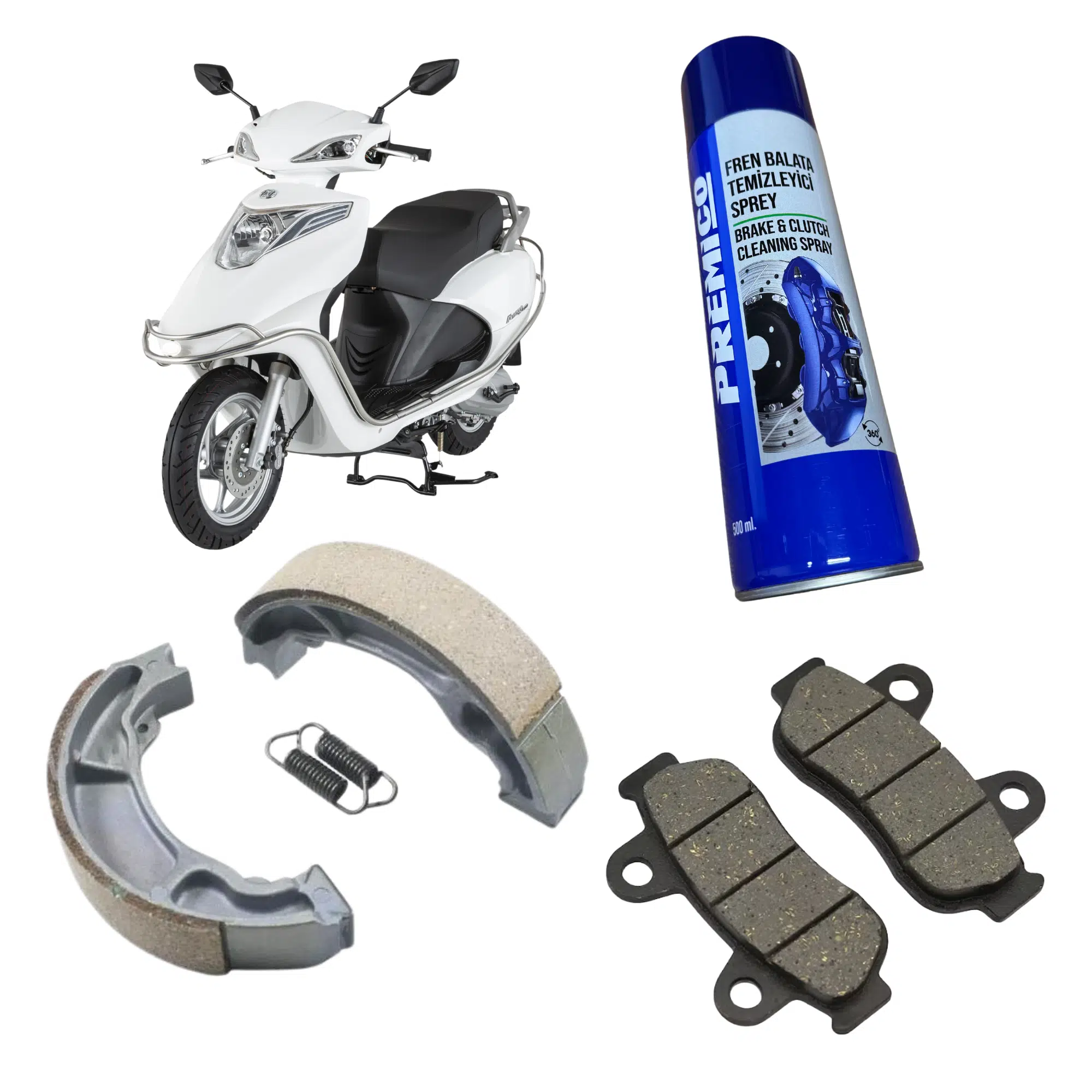 Mondial Fury 110 Ön Arka Fren Balatası Balata Sprey Hediye