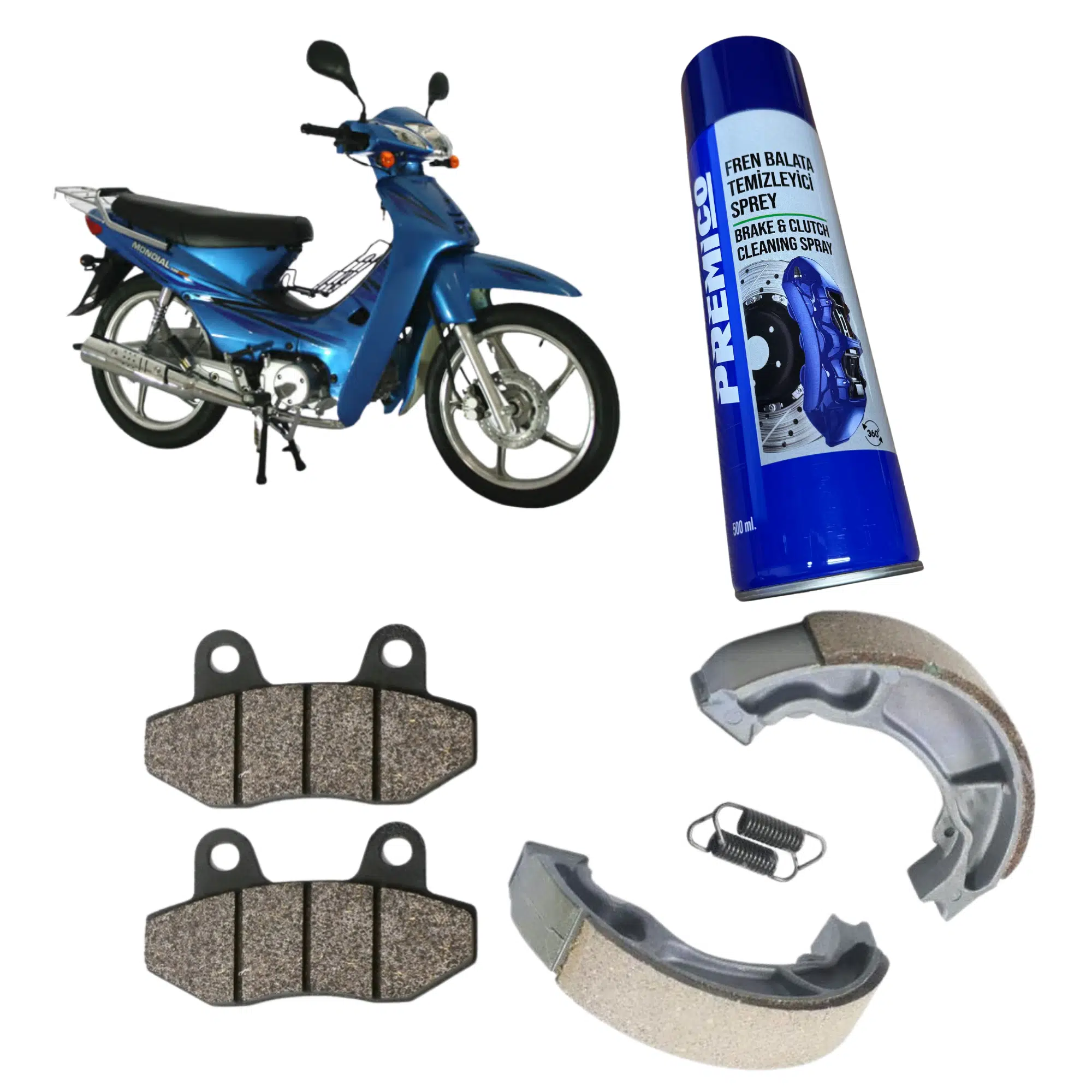 Mondial Kh 100 Ön Arka Fren Balatası Balata Sprey Hediye