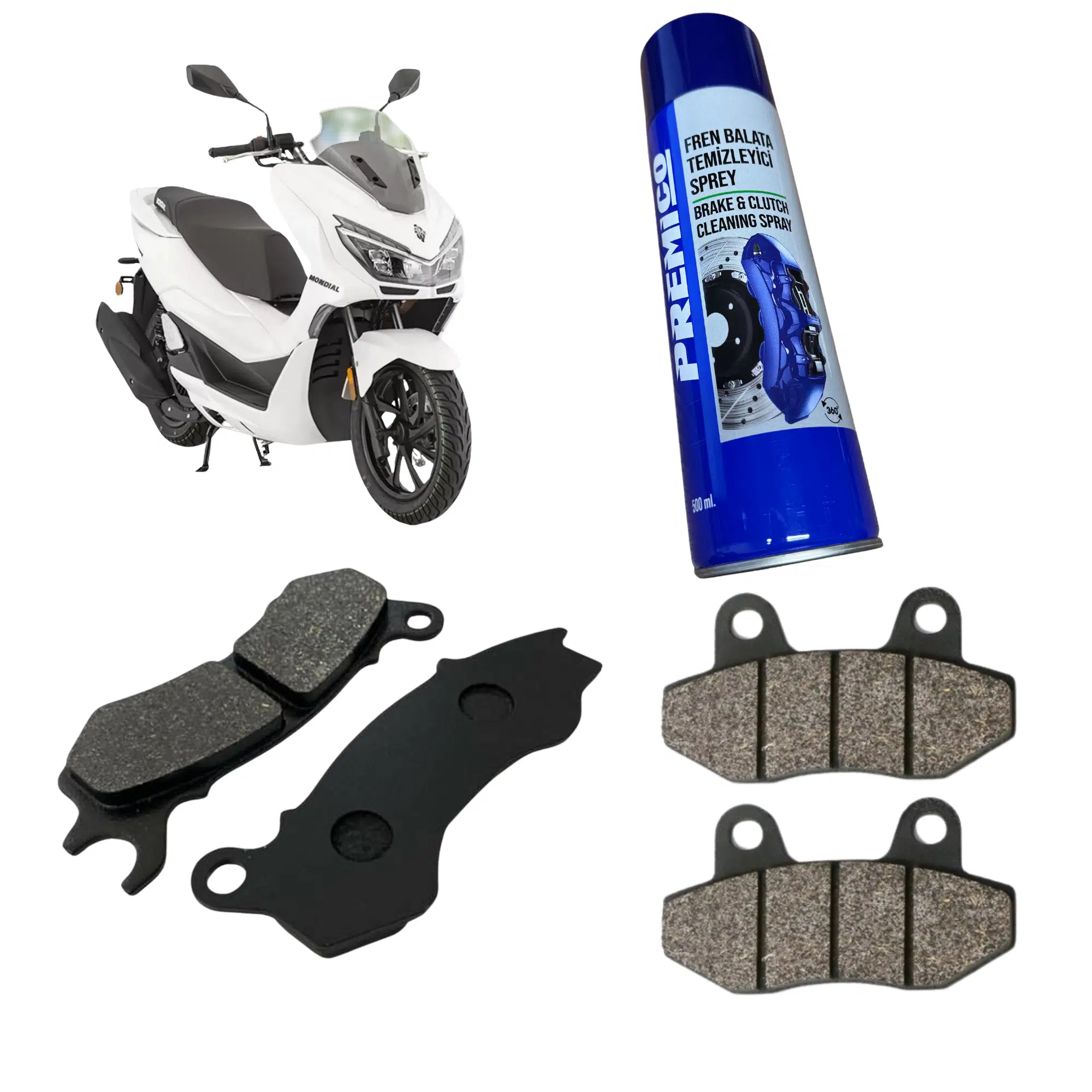 Mondial Strada 125 Ön Arka Fren Balatası Balata Sprey Hediye