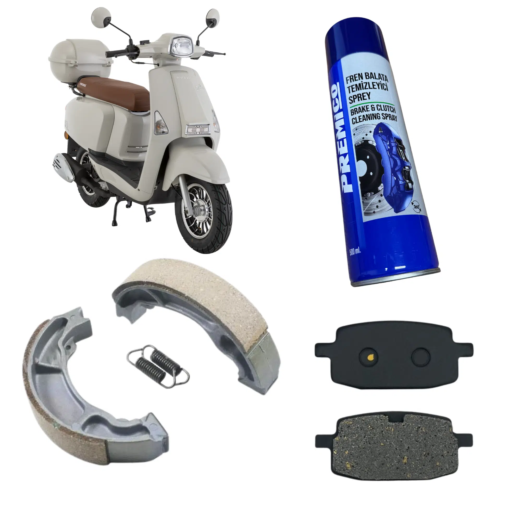 Mondial Virago 50 Ön Arka Fren Balatası Balata Sprey Hediye