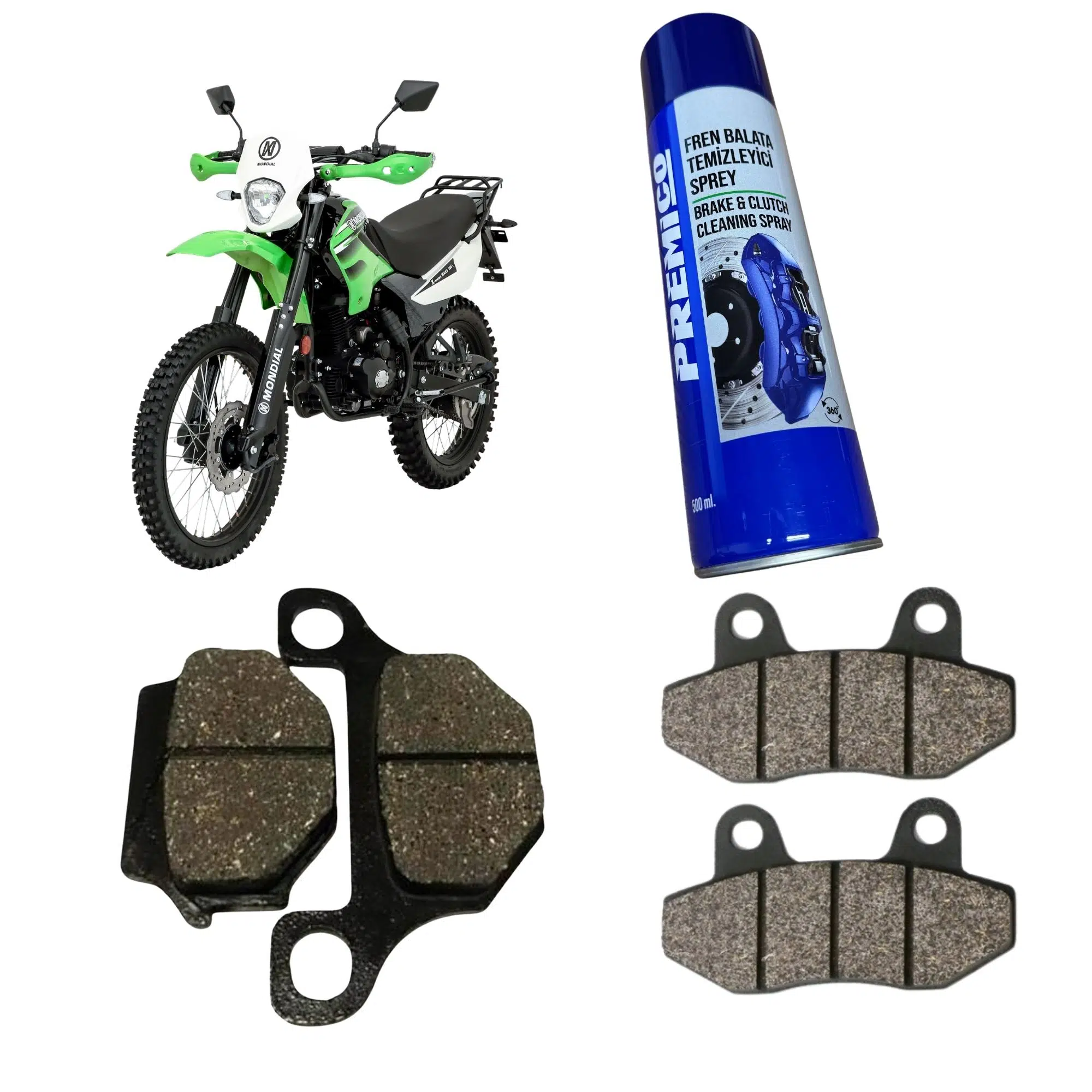 Mondial X Treme 150 200 Ön Arka Fren Balatası Balata Sprey Hediye