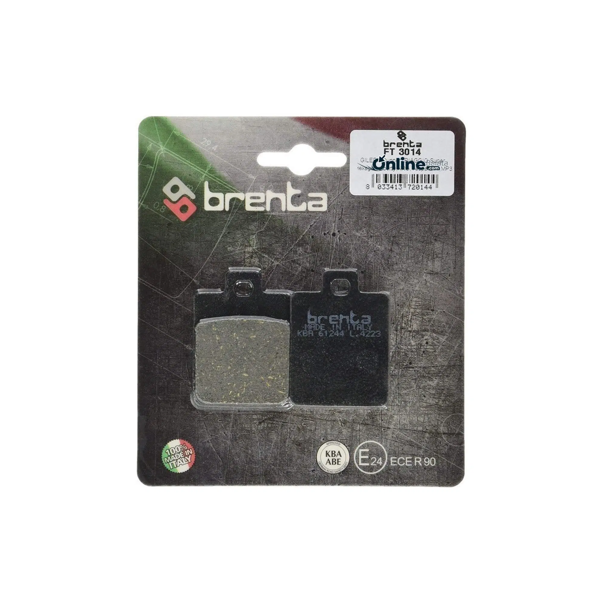 Sym Fiddle 3 125 Brenta Arka Fren Balata Ob