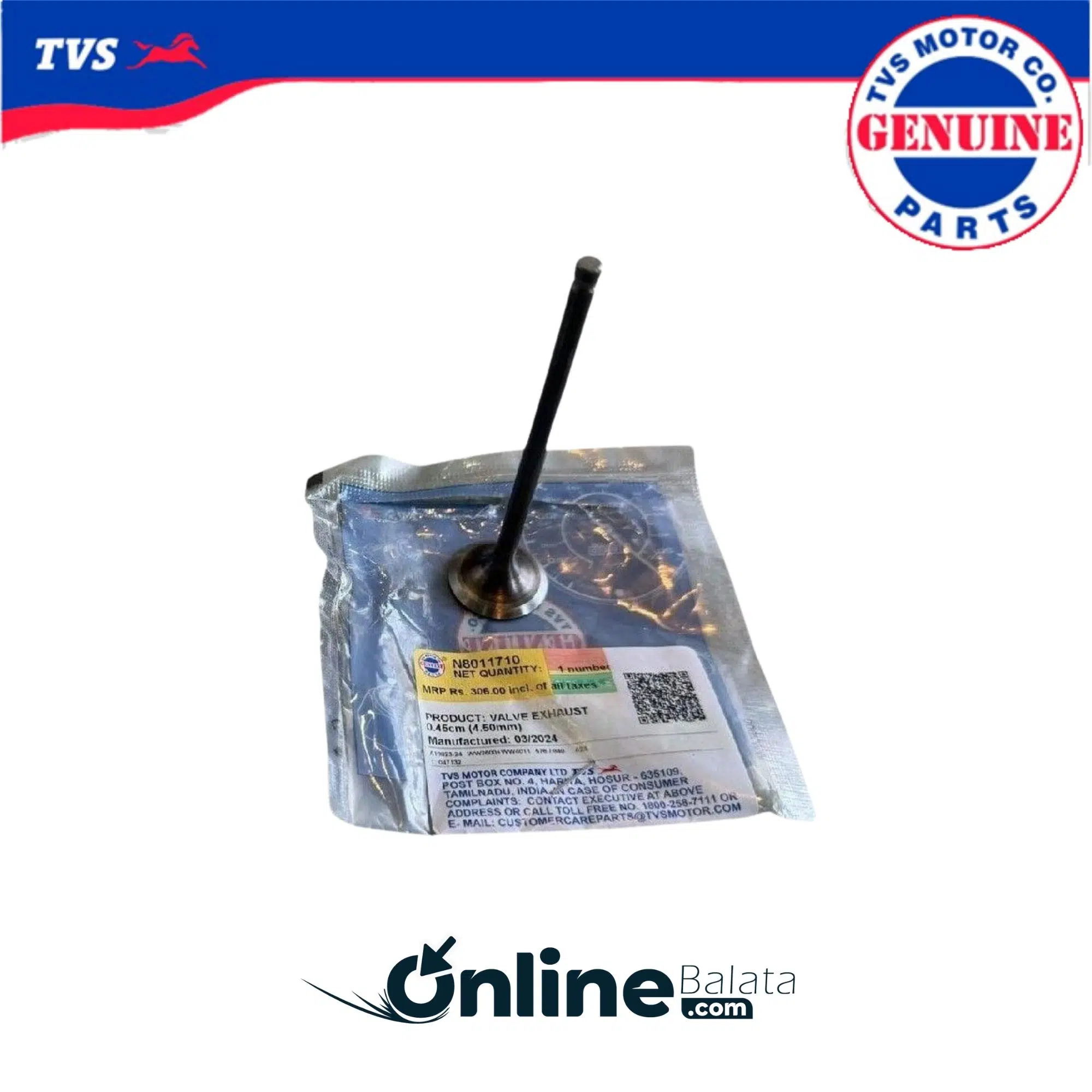 Tvs Raider 125 Egzoz Subap 1 Adet N8011710 OBTVS015